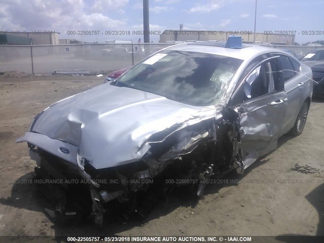 3FA6P0K98DR149219 - 2013 FORD FUSION TITANIUM SILVER photo 2