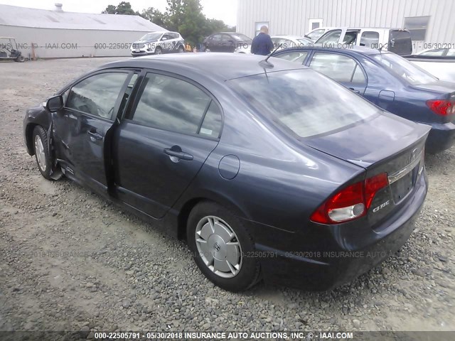 JHMFA36209S008147 - 2009 HONDA CIVIC HYBRID GRAY photo 3