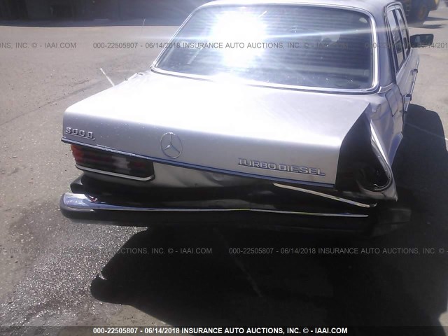 WDBAB33AXEA068780 - 1984 MERCEDES-BENZ 300 DT SILVER photo 6