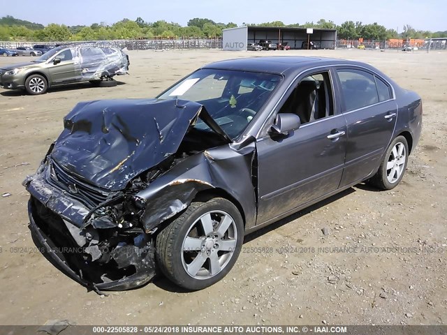 KNAGE124665044275 - 2006 KIA OPTIMA LX/EX GRAY photo 2