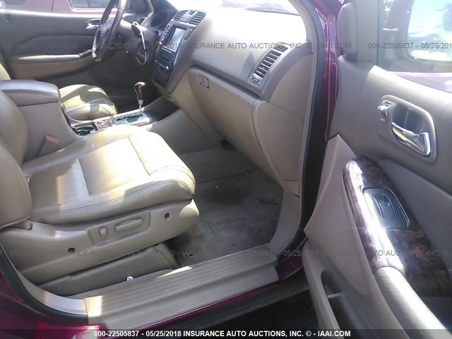 2HNYD18802H522577 - 2002 ACURA MDX TOURING BURGUNDY photo 5