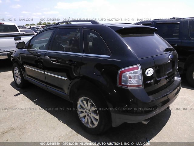 2FMDK39C88BA37684 - 2008 FORD EDGE LIMITED BLACK photo 3