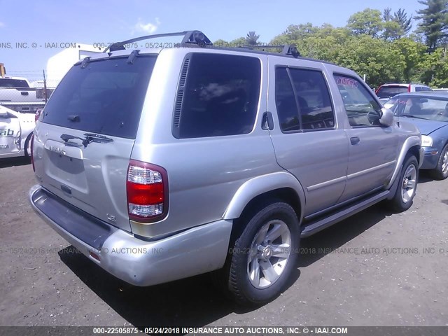 JN8DR09Y72W722019 - 2002 NISSAN PATHFINDER LE/SE SILVER photo 4