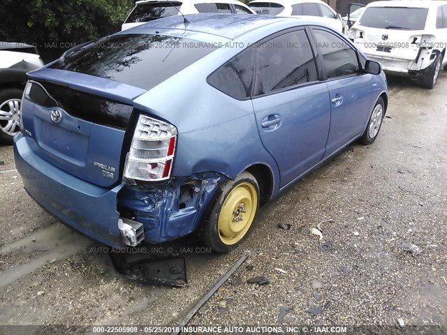 JTDKB20U877631856 - 2007 TOYOTA PRIUS BLUE photo 4