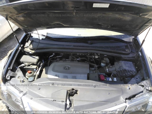 2HNYD2H32CH514542 - 2012 ACURA MDX TECHNOLOGY BLACK photo 10