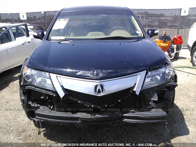 2HNYD2H32CH514542 - 2012 ACURA MDX TECHNOLOGY BLACK photo 6