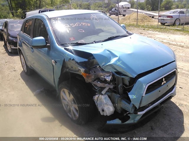 4A4AP3AU2DE021601 - 2013 MITSUBISHI OUTLANDER SPORT ES TEAL photo 1