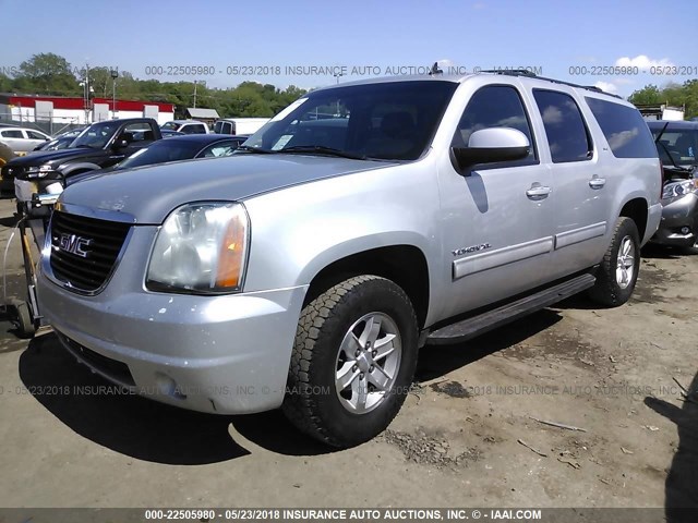 1GKS2KE74DR242400 - 2013 GMC YUKON XL K1500 SLT SILVER photo 2