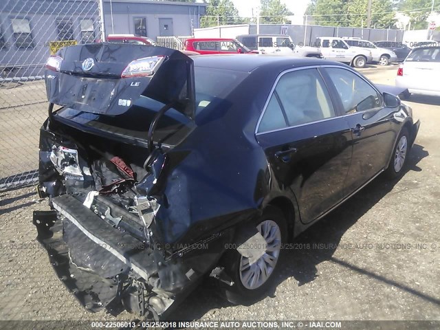 4T1BD1FK2EU112886 - 2014 TOYOTA CAMRY HYBRID/LE/XLE 黑色 照片 4