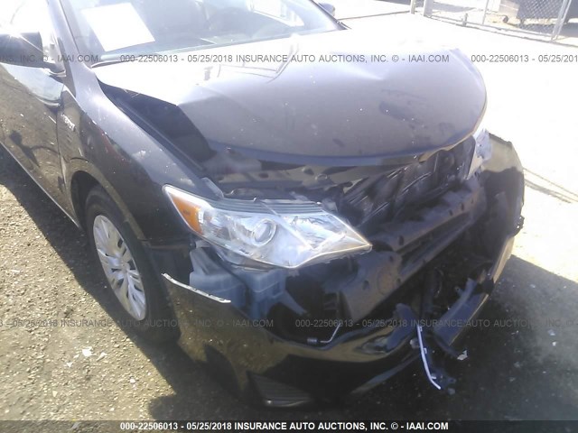 4T1BD1FK2EU112886 - 2014 TOYOTA CAMRY HYBRID/LE/XLE 黑色 照片 6