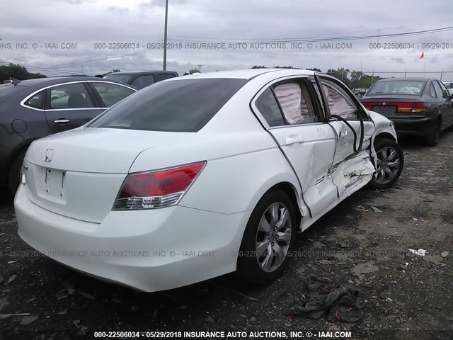 1HGCP26838A056555 - 2008 HONDA ACCORD EXL WHITE photo 4