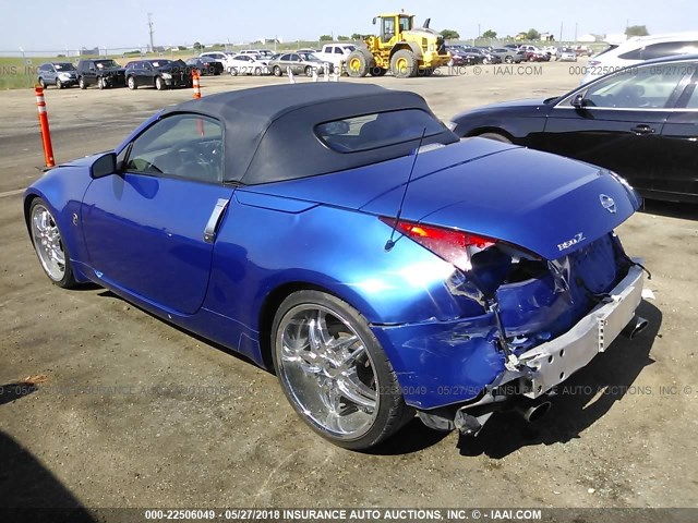 JN1AZ36A05M751422 - 2005 NISSAN 350Z ROADSTER BLUE photo 3