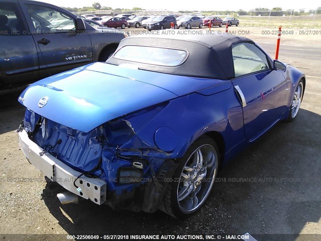 JN1AZ36A05M751422 - 2005 NISSAN 350Z ROADSTER BLUE photo 4