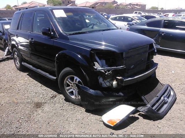 2HKYF18453H547593 - 2003 HONDA PILOT EX BLACK photo 1