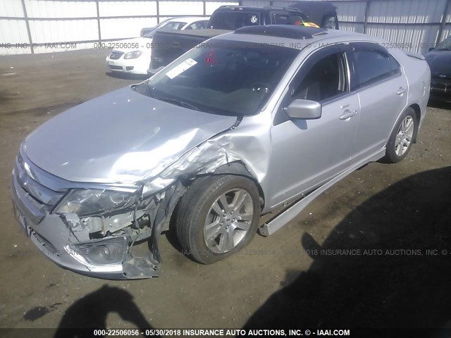 3FAHP0DC5AR263871 - 2010 FORD FUSION SPORT GRAY photo 2