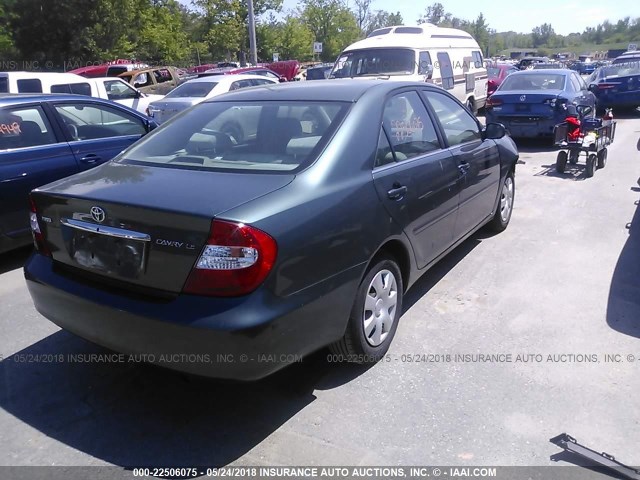 4T1BE32K14U281603 - 2004 TOYOTA CAMRY LE/XLE/SE 绿色 照片 4