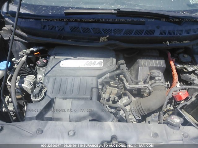 JHMFA36287S017918 - 2007 HONDA CIVIC HYBRID BLUE photo 10