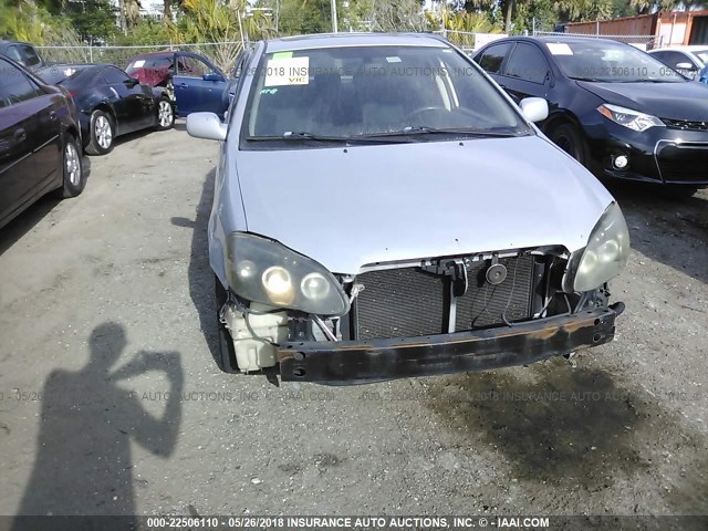 2T1BY30E65C344315 - 2005 TOYOTA COROLLA XRS SILVER photo 6