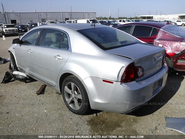 1G1ZF57529F129123 - 2009 CHEVROLET MALIBU HYBRID SILVER photo 3