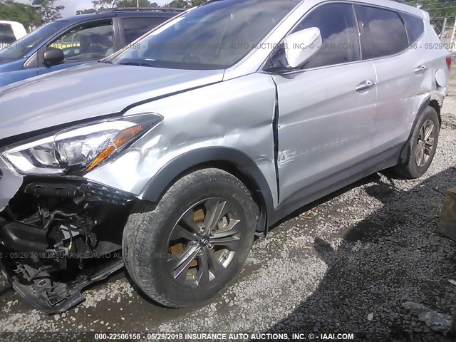 5XYZU3LB9FG279333 - 2015 HYUNDAI SANTA FE SPORT  SILVER photo 6