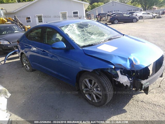 KMHD84LF8HU383459 - 2017 HYUNDAI ELANTRA SE/VALUE/LIMITED BLUE photo 1