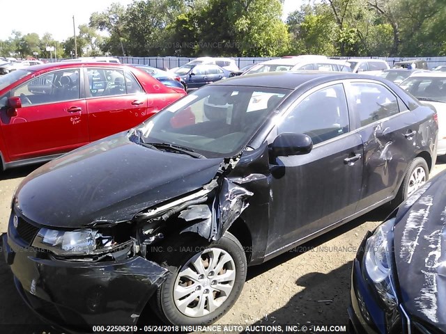 KNAFT4A21A5108556 - 2010 KIA FORTE LX BLACK photo 2