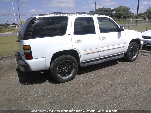 1GNEC13TX5R205408 - 2005 CHEVROLET TAHOE C1500 WHITE photo 4