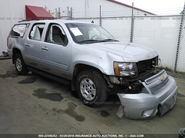 1GNUKJE32AR115840 - 2010 CHEVROLET SUBURBAN K1500 LT SILVER photo 1