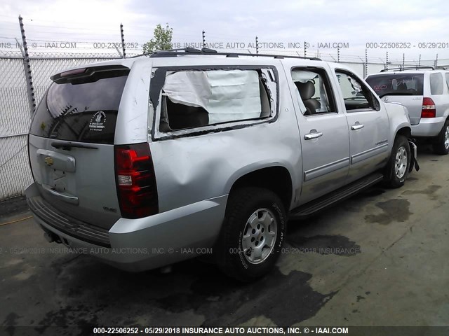 1GNUKJE32AR115840 - 2010 CHEVROLET SUBURBAN K1500 LT SILVER photo 4