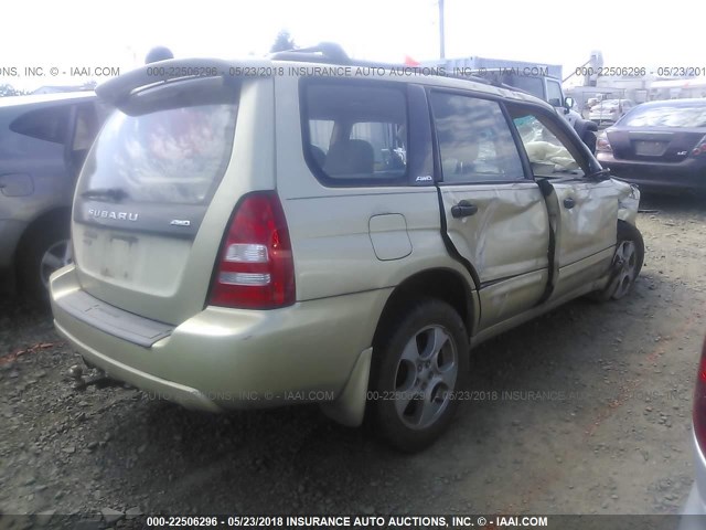JF1SG65644H739342 - 2004 SUBARU FORESTER 2.5XS Կանաչ լուսանկար 4