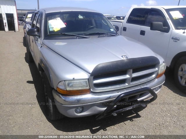 1D7HL48N64S589752 - 2004 DODGE DAKOTA QUAD SLT SILVER photo 6