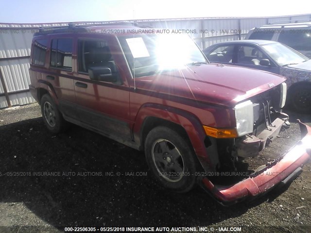 1J8HG48K96C122934 - 2006 JEEP COMMANDER RED photo 1