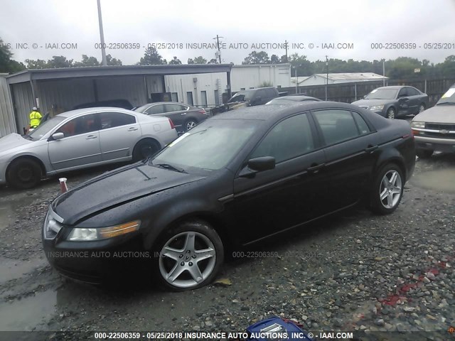 19UUA66264A039395 - 2004 ACURA TL BLACK photo 2