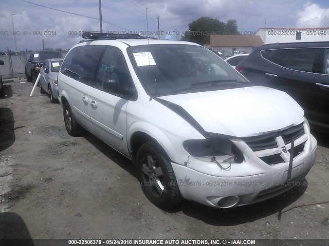 2D4GP44L87R178022 - 2007 DODGE GRAND CARAVAN SXT WHITE photo 1