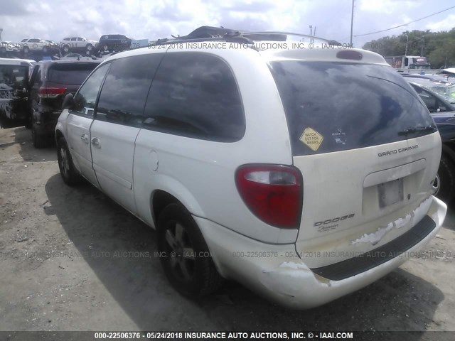 2D4GP44L87R178022 - 2007 DODGE GRAND CARAVAN SXT WHITE photo 3