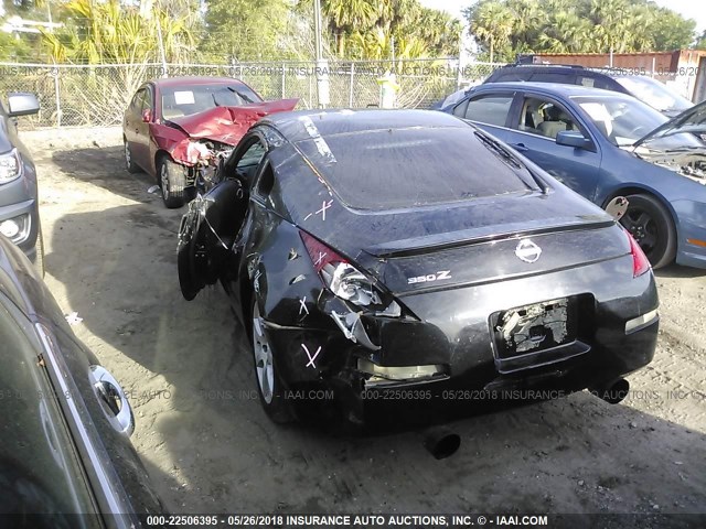 JN1AZ34E55M655372 - 2005 NISSAN 350Z COUPE BLACK photo 3