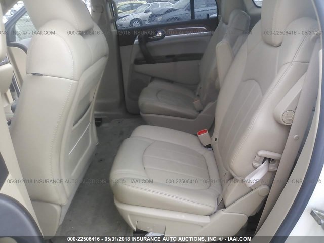 5GAEV23798J274087 - 2008 BUICK ENCLAVE CXL WHITE photo 8