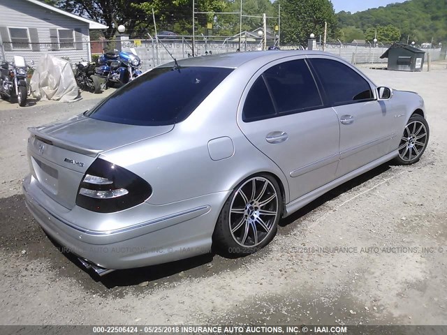 WDBUF76J43A362662 - 2003 MERCEDES-BENZ E 55 AMG SILVER photo 4