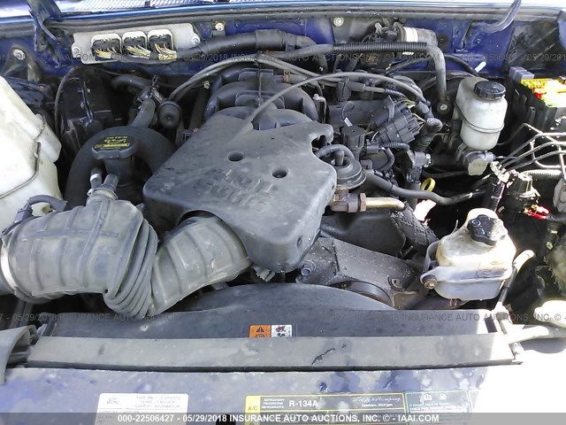 1FTYR44E89PA33824 - 2009 FORD RANGER SUPER CAB BLUE photo 10