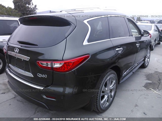 5N1AL0MN8EC529294 - 2014 INFINITI QX60 GRAY photo 4