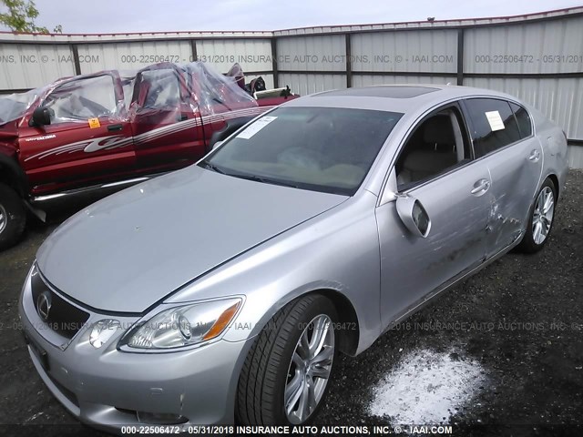 JTHBC96S775007066 - 2007 LEXUS GS 450H SILVER photo 2