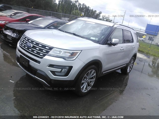 1FM5K8F81HGC70302 - 2017 FORD EXPLORER LIMITED 银色 照片 2