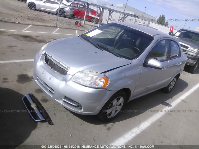 KL1TD5DE3BB167326 - 2011 CHEVROLET AVEO LS/LT SILVER photo 2