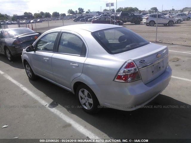 KL1TD5DE3BB167326 - 2011 CHEVROLET AVEO LS/LT 银色 照片 3