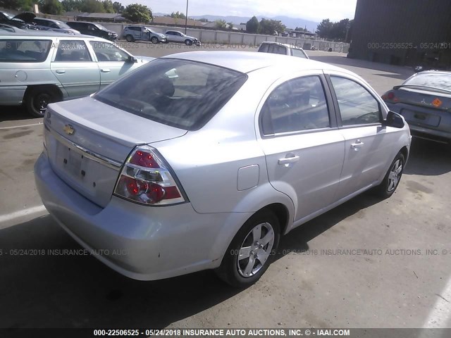 KL1TD5DE3BB167326 - 2011 CHEVROLET AVEO LS/LT 银色 照片 4