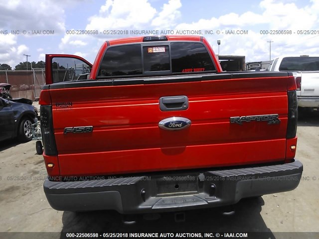 1FTEX1EV2AFA33060 - 2010 FORD F150 SUPER CAB RED photo 8