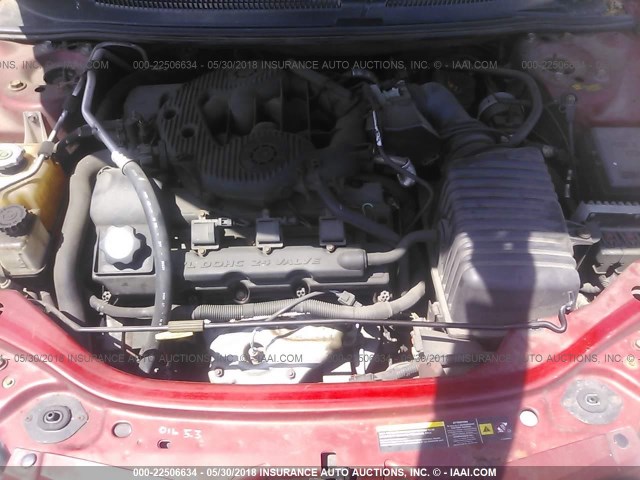 1C3EL56R45N542264 - 2005 CHRYSLER SEBRING TOURING RED photo 10