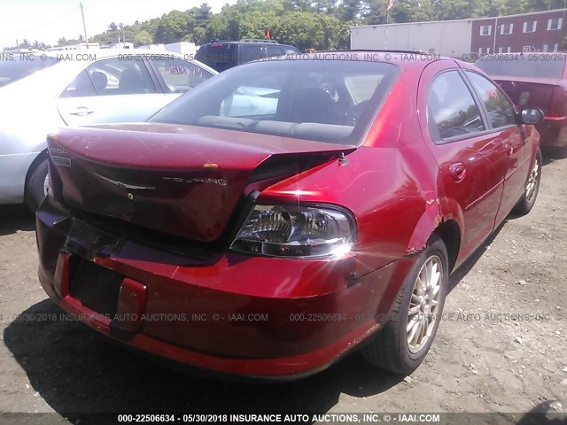 1C3EL56R45N542264 - 2005 CHRYSLER SEBRING TOURING RED photo 4