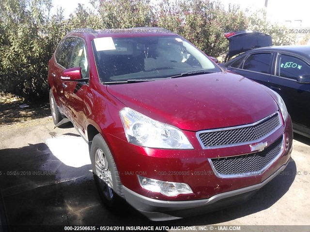 1GNKRGED4BJ362324 - 2011 CHEVROLET TRAVERSE LT RED photo 1