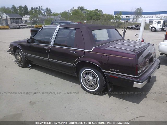 1G4HR54C9LH452167 - 1990 BUICK LESABRE LIMITED MAROON photo 3